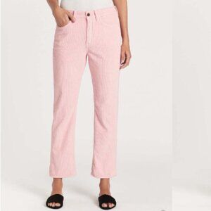 M.i.h. Jeans Pink Daily Drop Corduroy Crop Straight Leg Pant Size 31